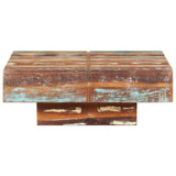 Table basse 80x80x28 cm Bois de récupération massif