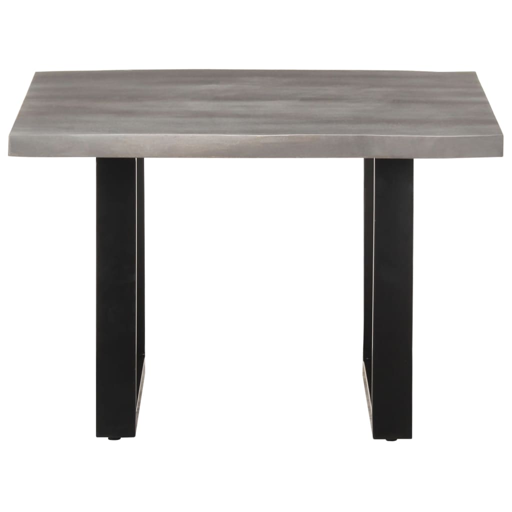 Table basse avec bord naturel 60x60x40 cm Bois d'acacia massif