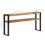 Table console 150x30x75 cm Bois d'acacia solide