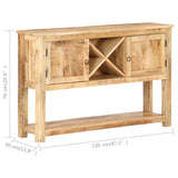 Buffet 120x30x76 cm Bois de manguier brut