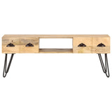 Meuble TV 120x35x45 cm Bois solide de manguier