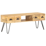 Meuble TV 120x35x45 cm Bois solide de manguier