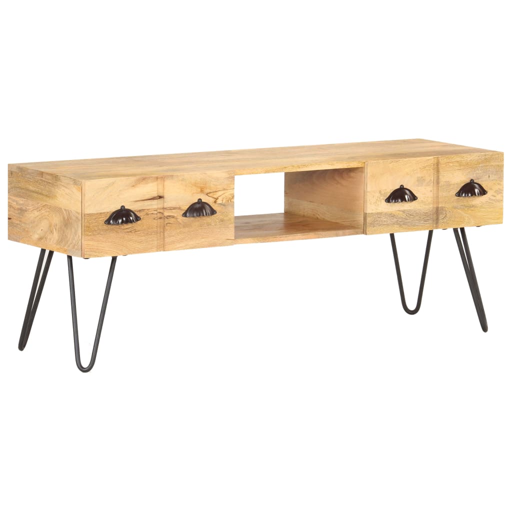 Meuble TV 120x35x45 cm Bois solide de manguier