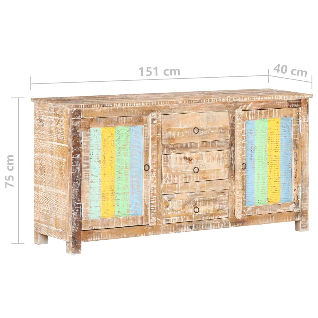 Buffet 151x40x75 cm Bois d'acacia brut