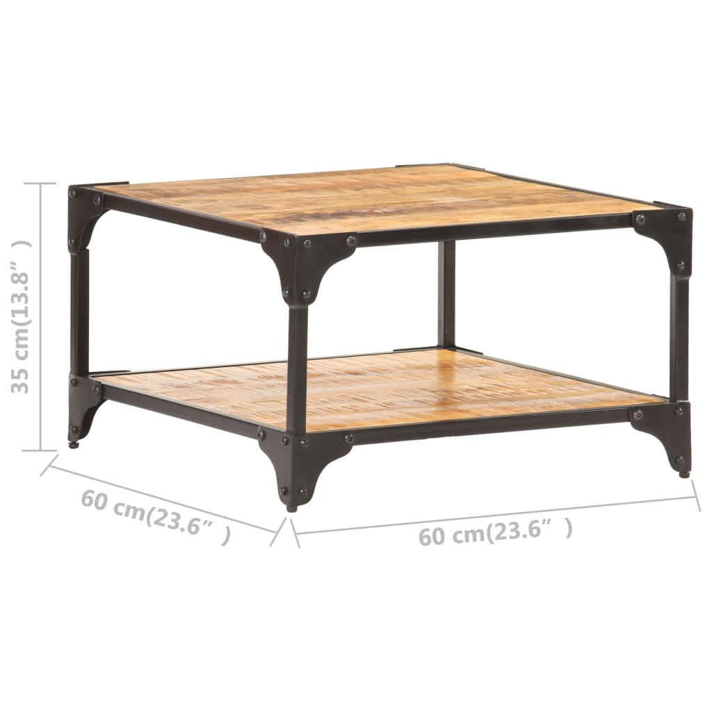 Table basse 60x60x35 cm Bois de manguier massif