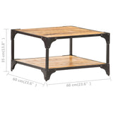 Table basse 60x60x35 cm Bois de manguier massif