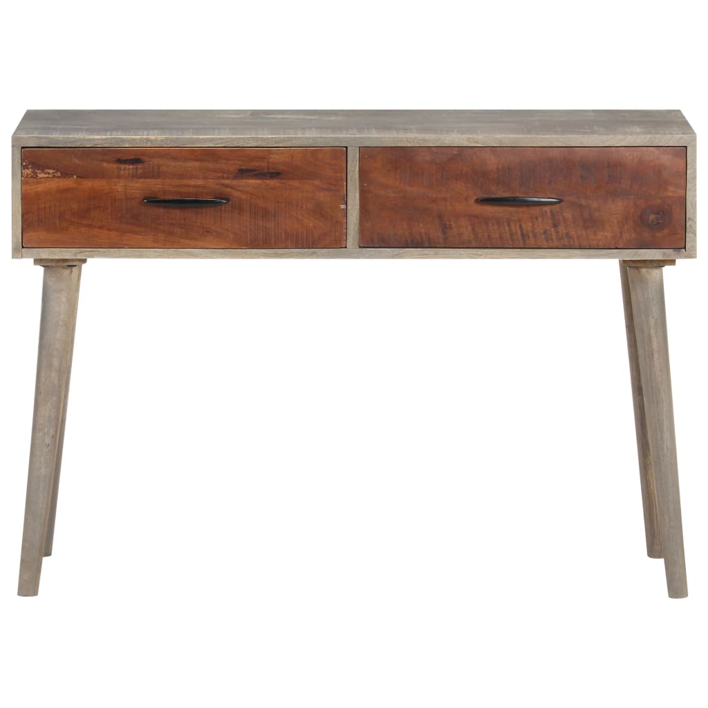 Console table Grey 110x35x75 cm Solid raw mango wood