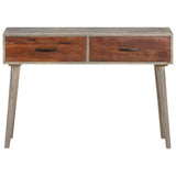 Table console Gris 110x35x75 cm Bois de manguier massif brut