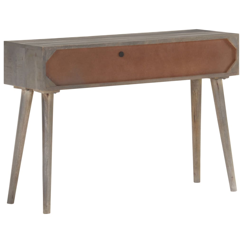 Console table Grey 110x35x75 cm Solid raw mango wood