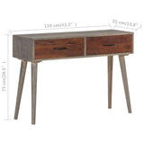 Table console Gris 110x35x75 cm Bois de manguier massif brut