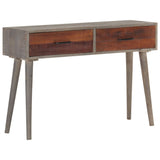 Console table Grey 110x35x75 cm Solid raw mango wood