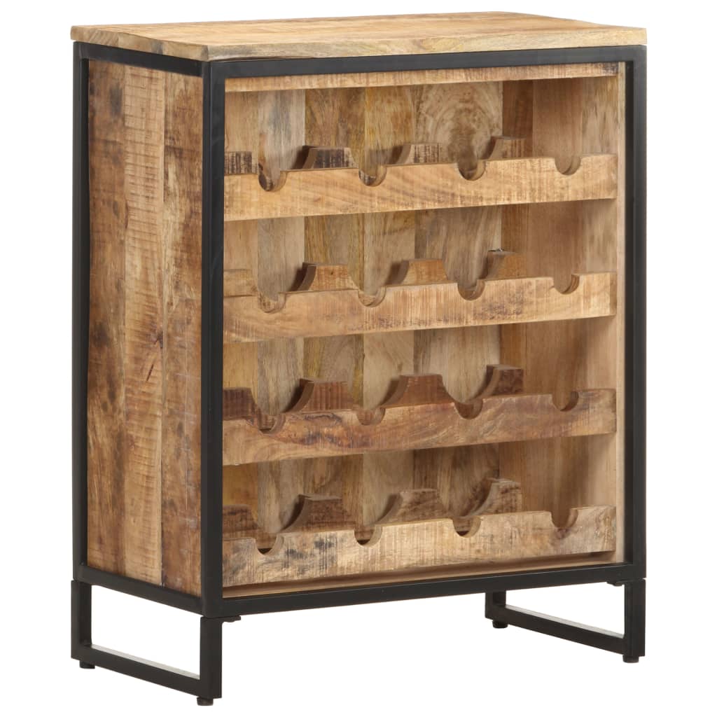 Armoire à vin 62x33x78,5 cm Bois de manguier brut