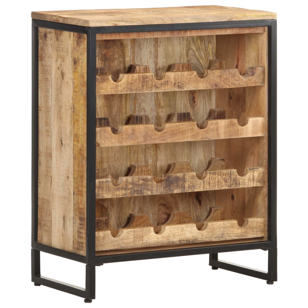 Armoire à vin 62x33x78,5 cm Bois de manguier brut