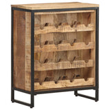 Armoire à vin 62x33x78,5 cm Bois de manguier brut