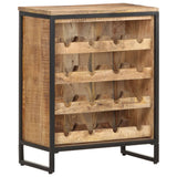 Armoire à vin 62x33x78,5 cm Bois de manguier brut