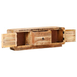 Meuble TV 120x30x40 cm Bois de manguier brut