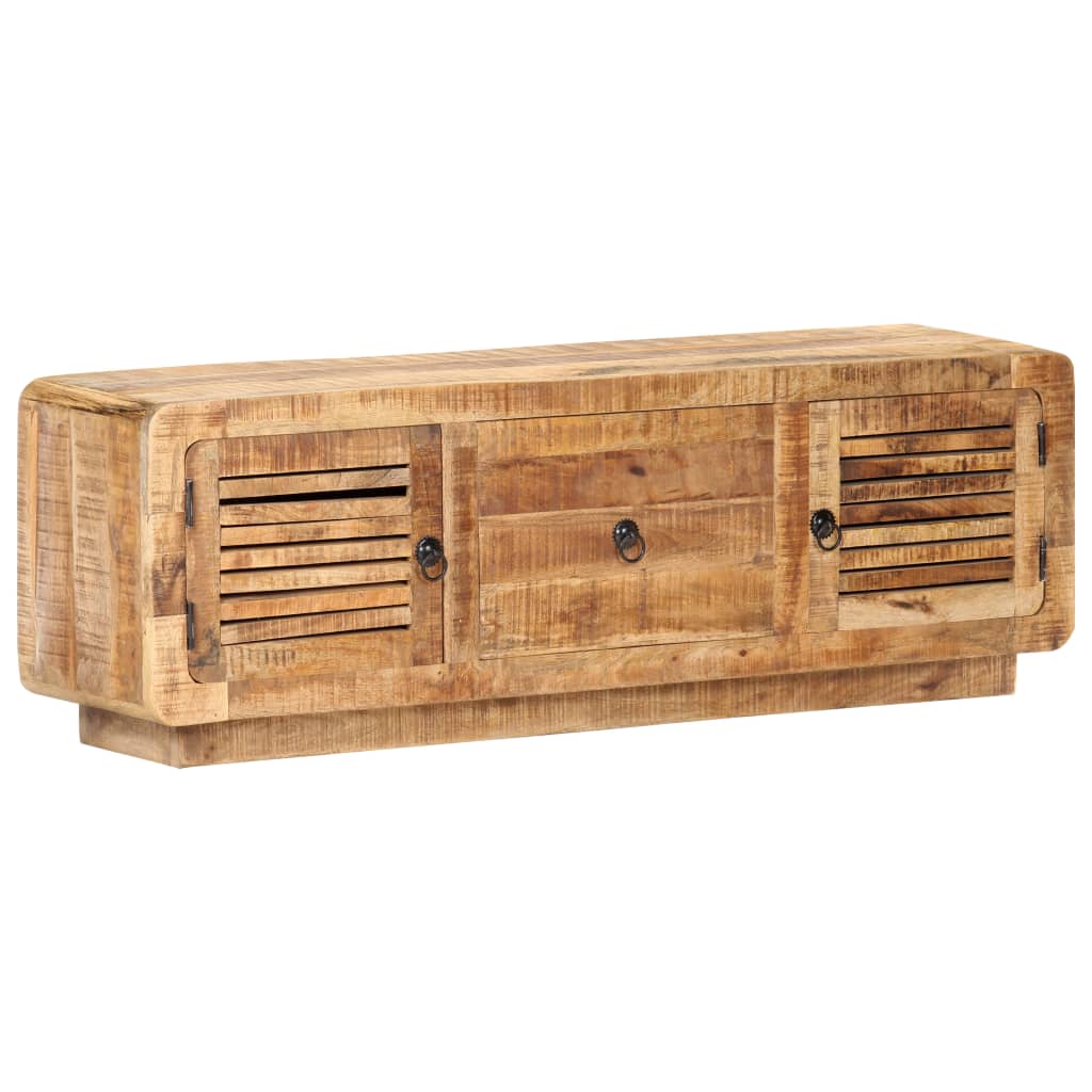 Meuble TV 120x30x40 cm Bois de manguier brut