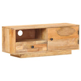 Meuble TV 90x30x35 cm Bois massif de manguier