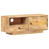 Meuble TV 90x30x35 cm Bois massif de manguier