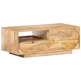 Table basse 90x50x35 cm Bois solide de manguier