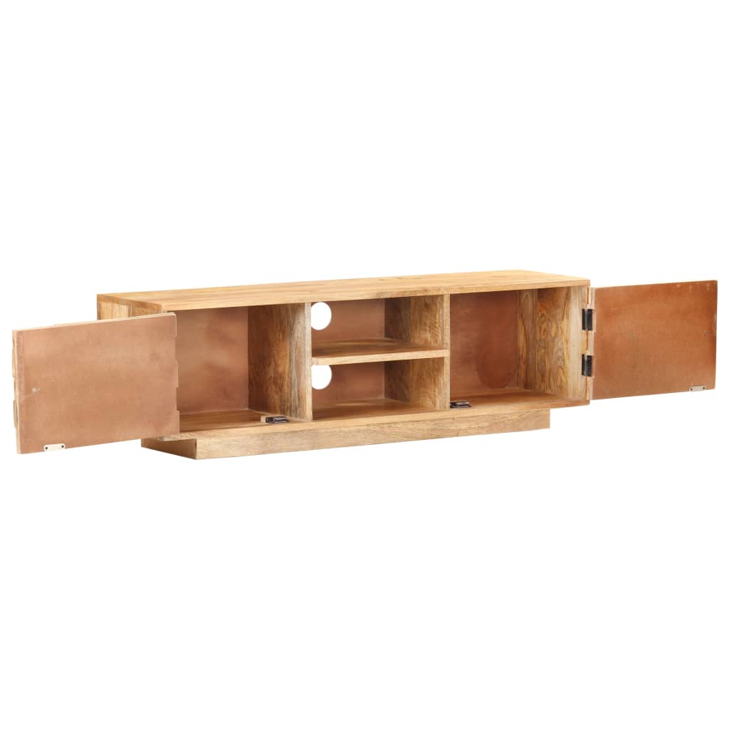 Meuble TV 116x30x35 cm Bois de manguier solide