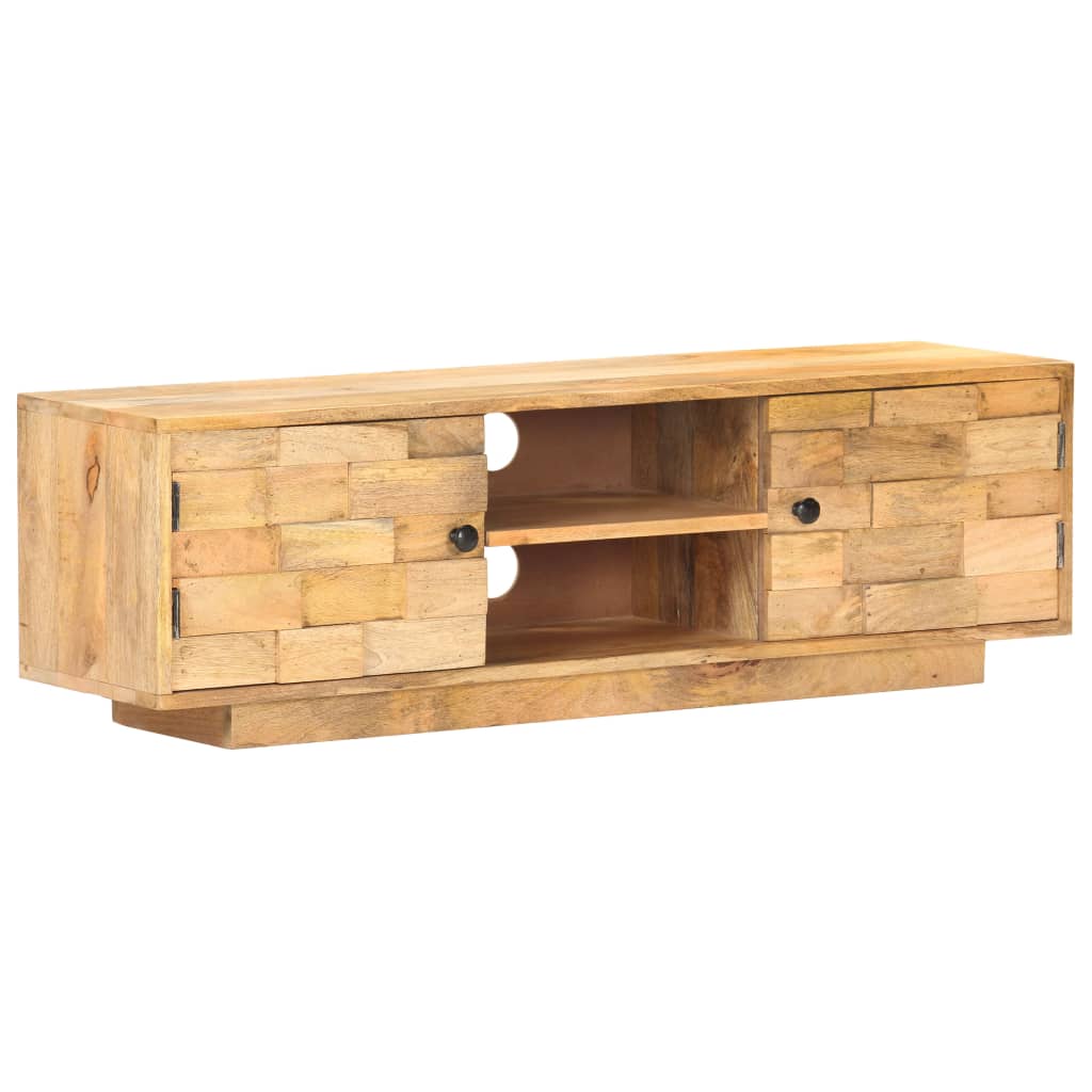 Meuble TV 116x30x35 cm Bois de manguier solide