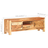 Meuble TV 116x30x40 cm Bois d'acacia massif