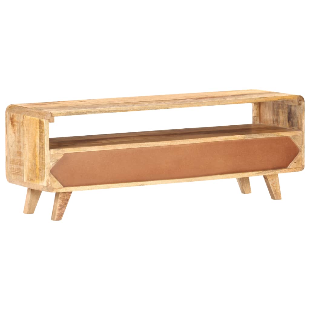 Meuble TV 117x30x41 cm Bois de manguier massif brut