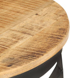 Table basse Ø68x43 cm Bois de manguier brut