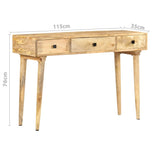 Table console 115x35x76 cm Bois de manguier massif