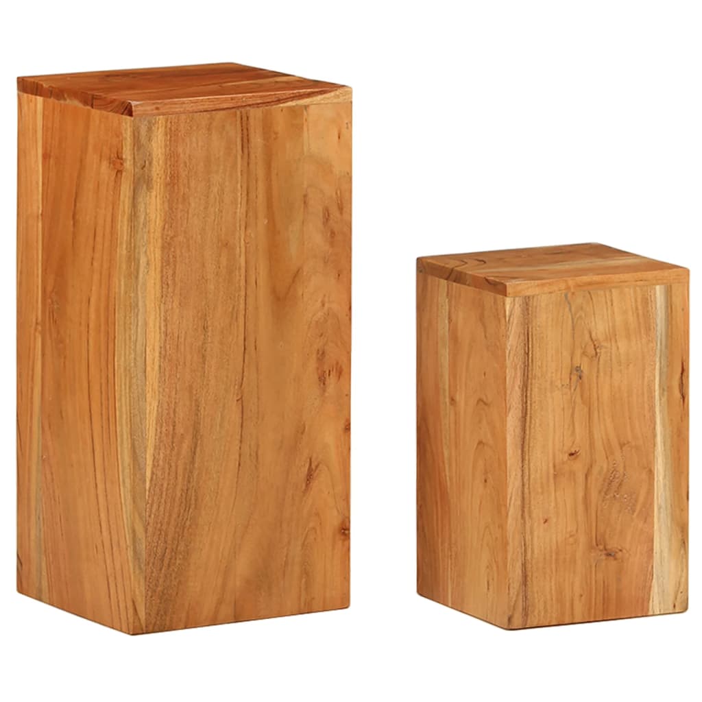 Supports pour plantes 2 pcs bois d'acacia massif