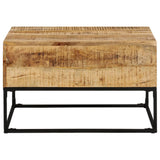 Table basse 68x68x41 cm Bois de manguier brut