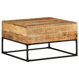 Table basse 68x68x41 cm Bois de manguier brut