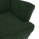 Fauteuil vert foncé velours