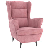 Fauteuil rose velours