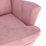 Fauteuil rose velours