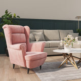 Fauteuil rose velours