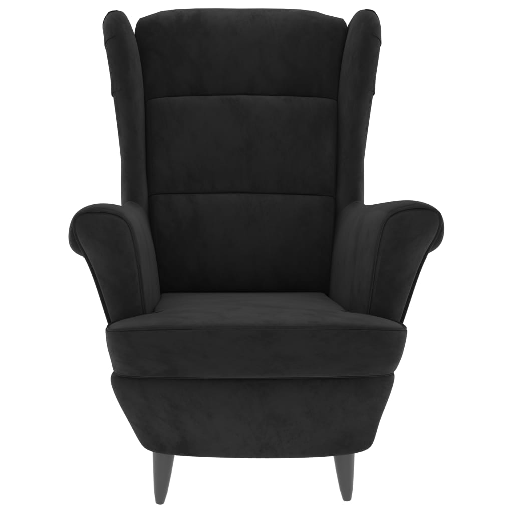 Fauteuil noir velours