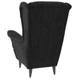 Fauteuil noir velours