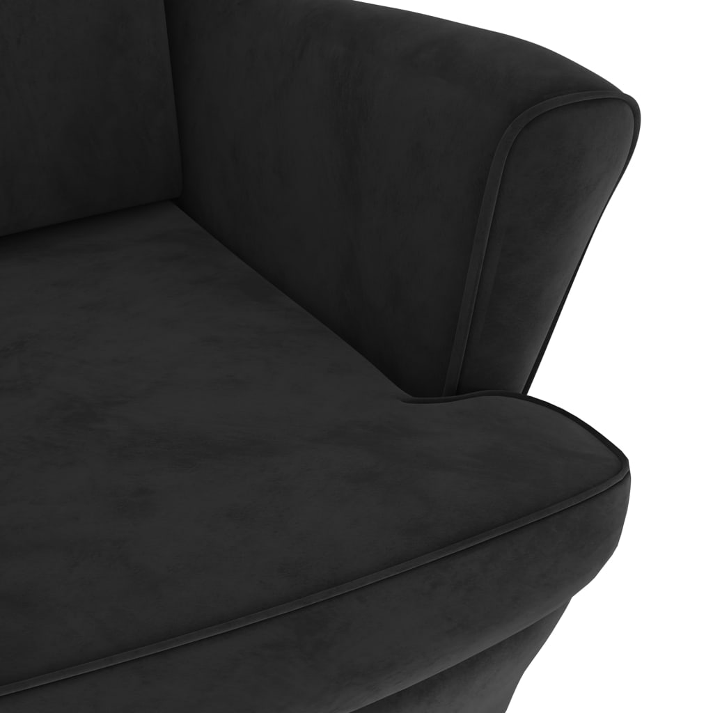 Fauteuil noir velours