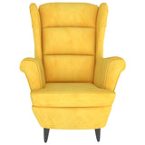 Fauteuil jaune moutarde velours