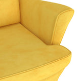 Fauteuil jaune moutarde velours