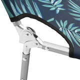 Folding lounge chair head cushion Steel Leaf pattern