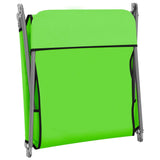 Chaises longues pliables lot de 2 Acier et tissu Vert