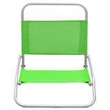 Chaises de plage pliables lot de 2 Vert Tissu