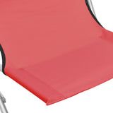 Chaises de plage pliables lot de 2 Rouge Tissu