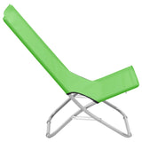 Chaises de plage pliables lot de 2 Vert Tissu