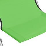 Chaises de plage pliables lot de 2 Vert Tissu