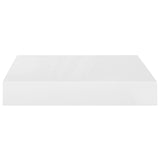 Étagère murale flottante 4 pcs Blanc brillant 23x23,5x3,8cm MDF