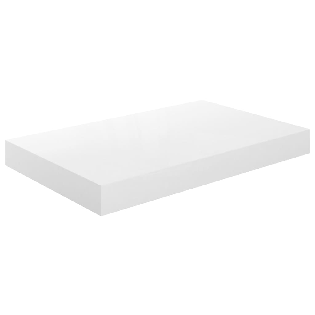 Étagère murale flottante Blanc brillant 40x23x3,8 cm MDF